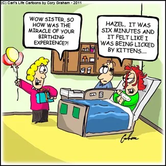 new baby, a carl's life cartoon