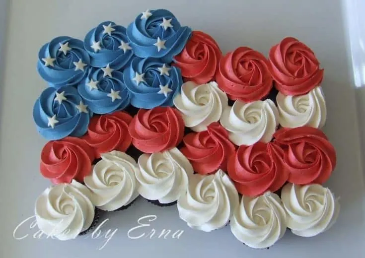 Fourth of July Cupcake Cake