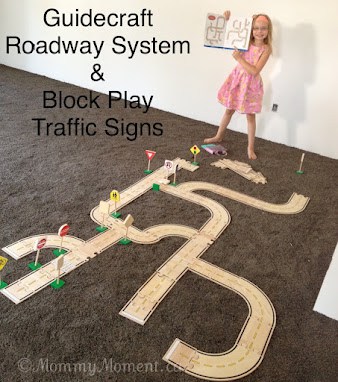 Roadway System & Block Play Traffic Signs {A Guidecraft Educator #Giveaway ~ arv $102}
