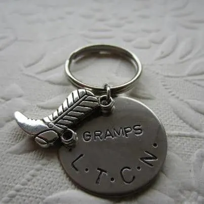 hand stamped key chain