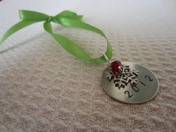 hand stamped ornaments