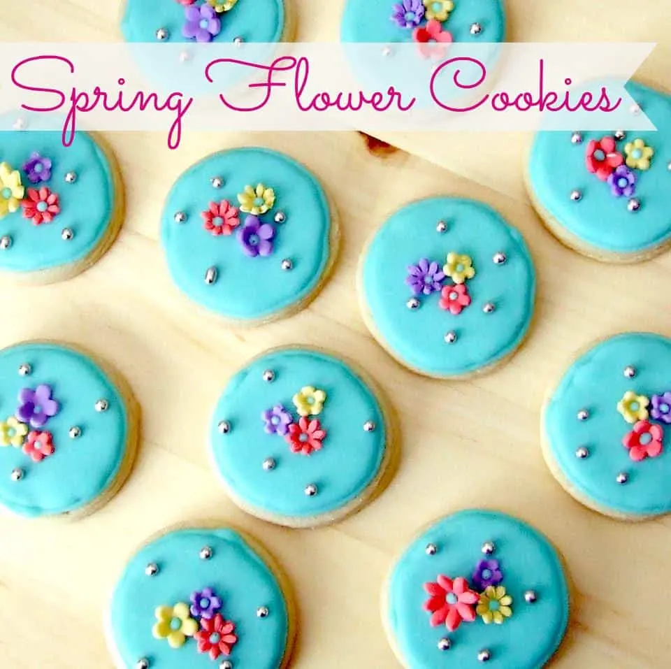spring flower cookies
