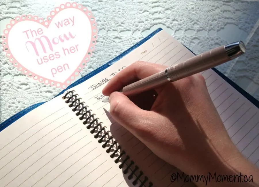 Mom and her pen
