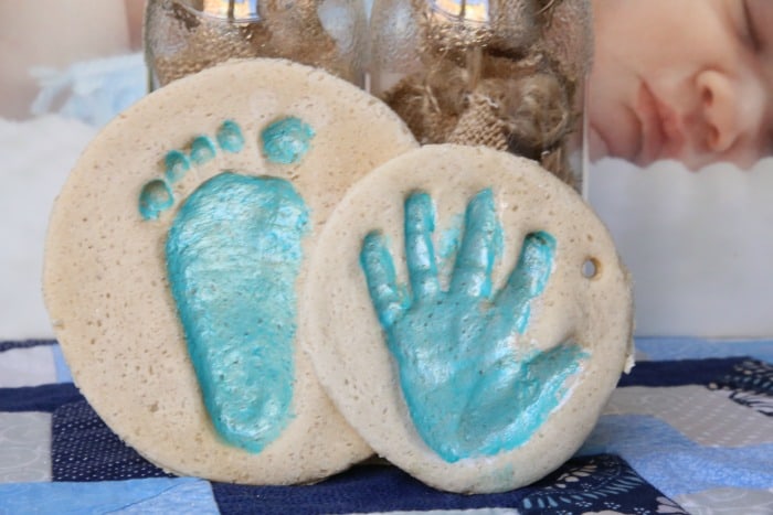 salt dough handprint footprint