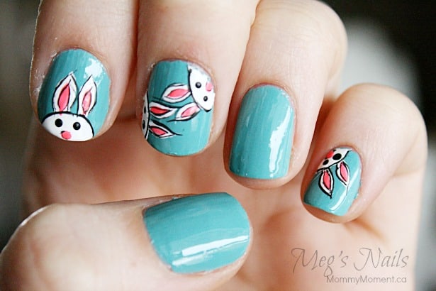 Easter Bunny Nail Art 4