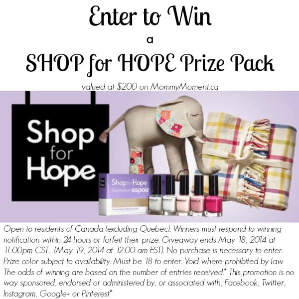 Shop for Hope Prize Pack Facebook