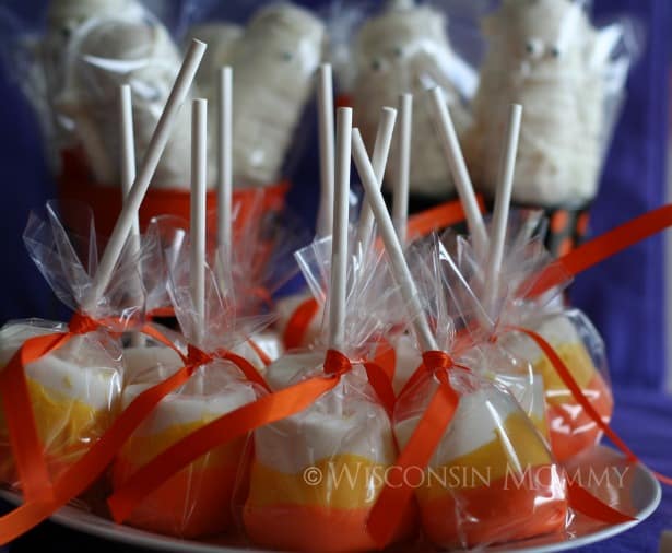 Candy Corn Marshmallow Halloween Treats