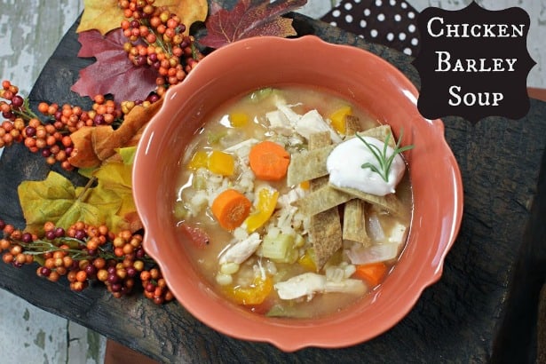 Crock Pot Chicken barley Soup