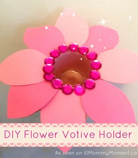 diy flower votive