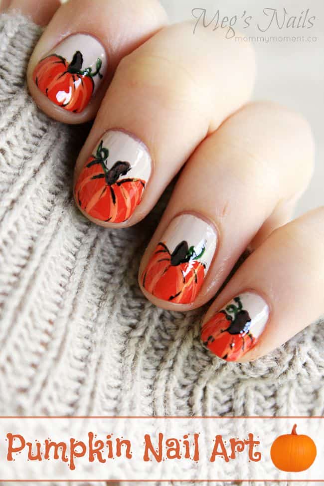 Pumpkin Nail Art