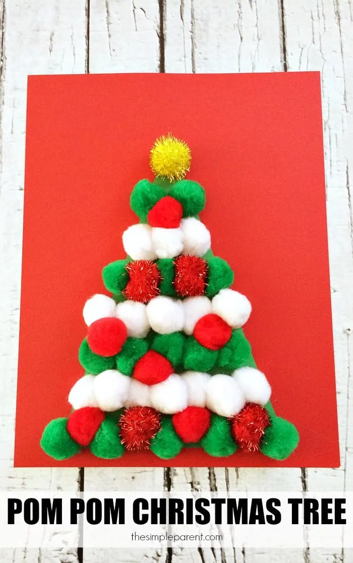 Pom-Pom-Christmas-Tree-Craft