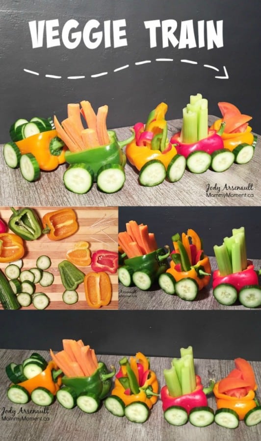 EASY Veggie Train Snack for Kids Mommy Moment