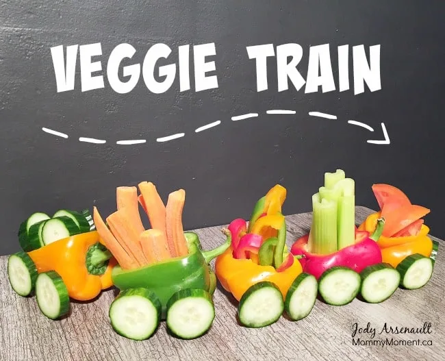 veggie train vegetable train snack for kids - fun and healthy