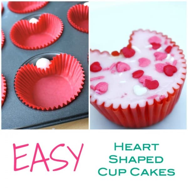 easy heart shaped cupcakes