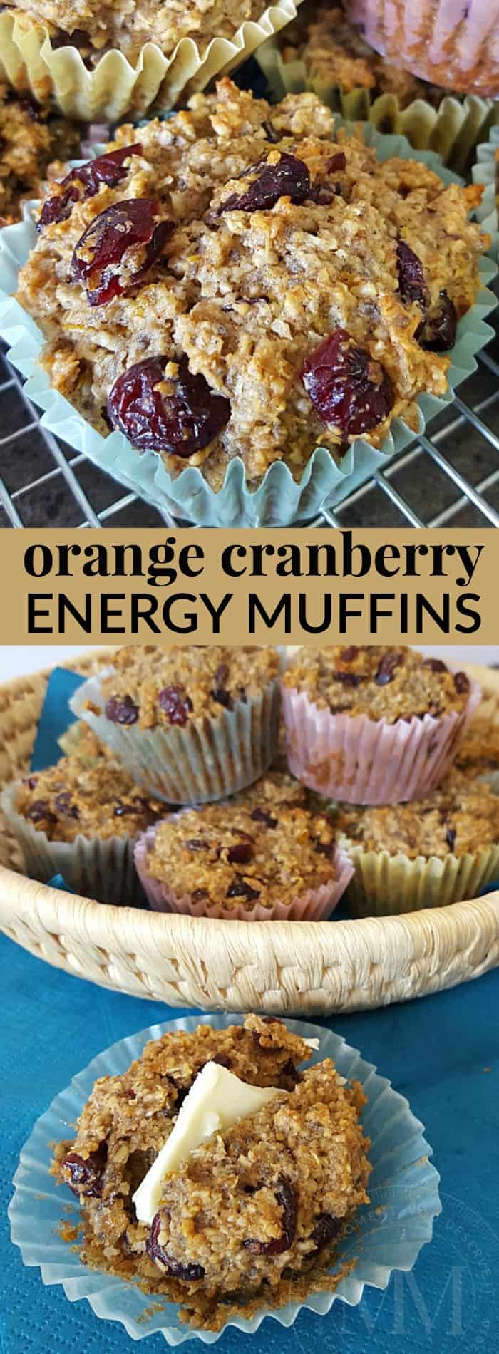 orange cranberry energy muffins