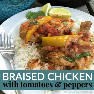 BRAISED CHICKEN WITH TOMATOES AND PEPPERS