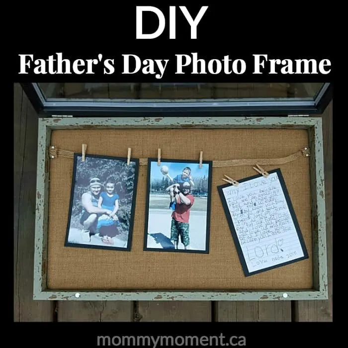 DIY Father's Day Photo Frame Gift Idea