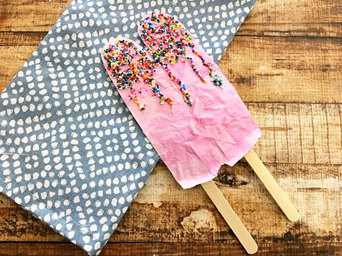 Twin Pops paper plate popsicle craft