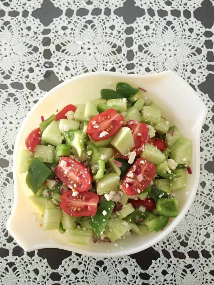 Greek salad recipe that is easy to make. 