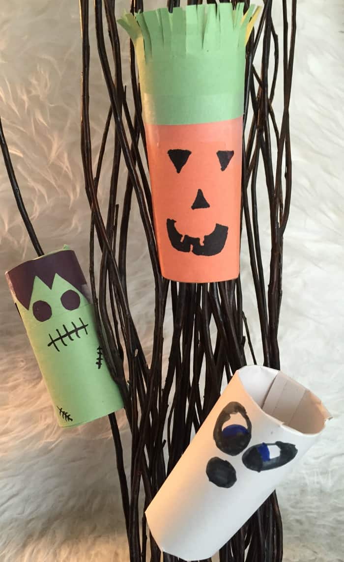 toilet paper tube craft for Halloween