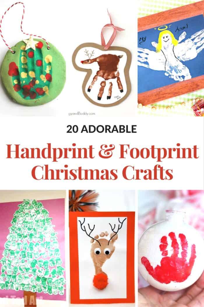 Christmas Handprint and Footprint Crafts