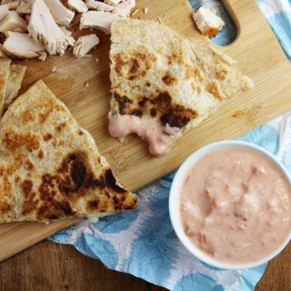LEFTOVER TURKEY AND CHEESE QUESADILLAS