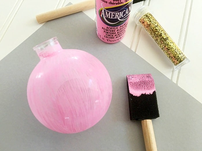 DIY Pink and Gold Christmas Ornament