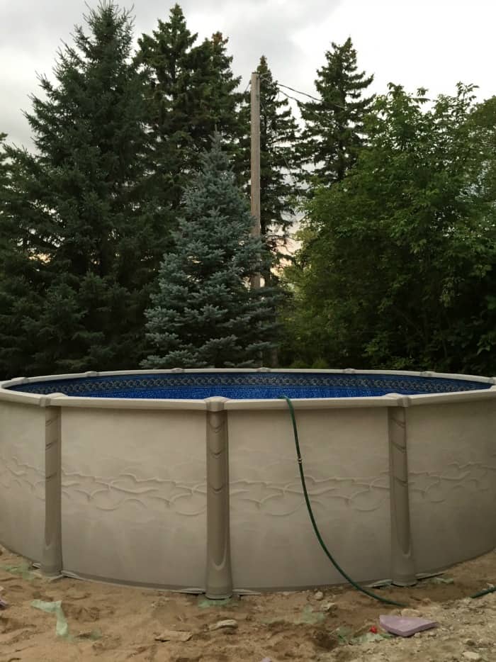 above ground pool set up