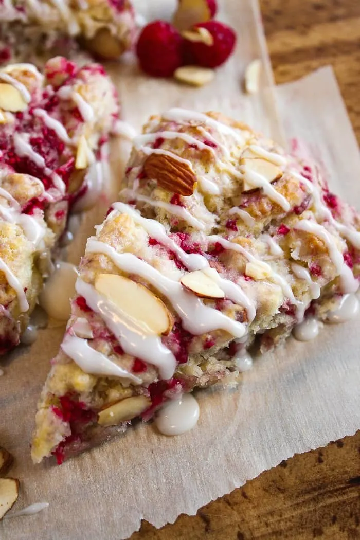 breakfast scones raspberries almonds