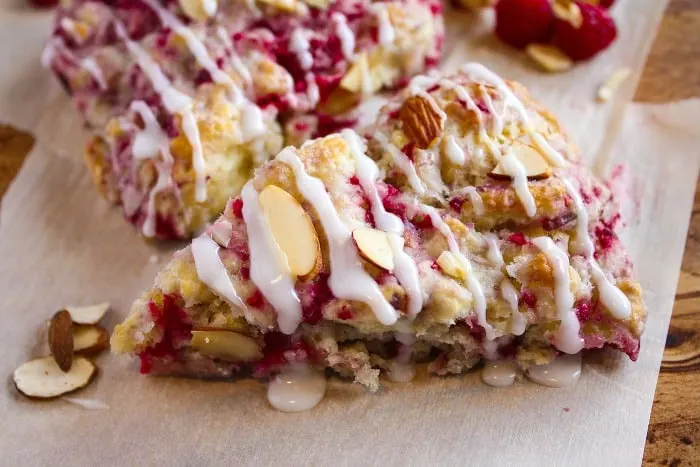 raspberry scone recipe with almonds