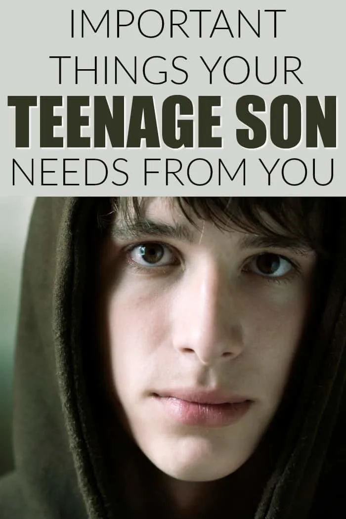 There are some important things your teenage son needs from you, and none of them are material.